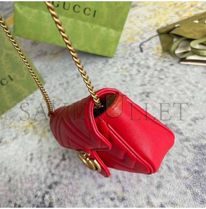 g*u*i marmont matelasse leather S*per mini bag 476433 (19.5*10.2*5.1cm)